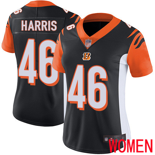 Cincinnati Bengals Limited Black Women Clark Harris Home Jersey NFL Footballl #46 Vapor Untouchable